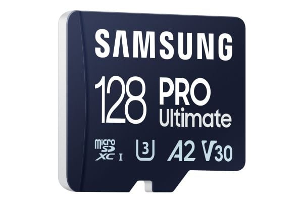 Samsung PRO Ultimate MB-MY128SA - Flashminnekort (SD-adapter inkludert) - 128 GB - A2 / Video Class V30 / UHS-I U3 - microSDXC UHS-I - blå