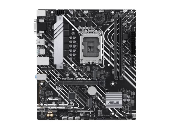 ASUS PRIME H610M-A-CSM - Hovedkort - micro ATX - LGA1700-sokkel - H610 Chipset - USB 3.2 Gen 1, USB 3.2 Gen 2 - Gigabit LAN - innbygd grafikk (CPU ...