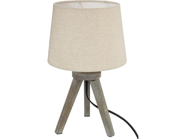 Atmosphera bordlampe nattlampe på trebein Aria Beige