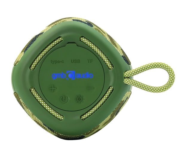 GMB Audio SPK-BT-LED-03 - Høyttaler - for bærbar bruk - trådløs - Bluetooth 5.1 - 5 watt - camo