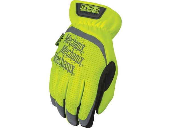 Mechanix Wear hansker FastFit® HiViz gul XXL - refleksive tekst, kunstig overdel, TrekDry®