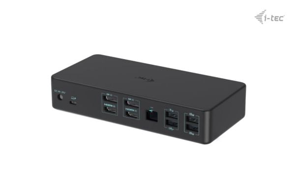i-Tec - Dokkingstasjon - for bærbar, bærbar - USB-C / Thunderbolt 3 / USB 3.0 - 2 x DP, 2 x HDMI - 1GbE - 100 watt - Europa