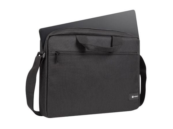 NATEC WALLAROO 2 15.6" KANNETTAVAN TIETOKONEEN LAUKKU MUSTA LANGATTOMALLA HIIRELLÄ MUSTA