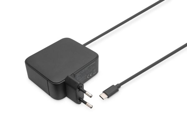 DIGITUS - USB-C-strømadapter - GaN - AC 100-240 V - 100 watt - svart