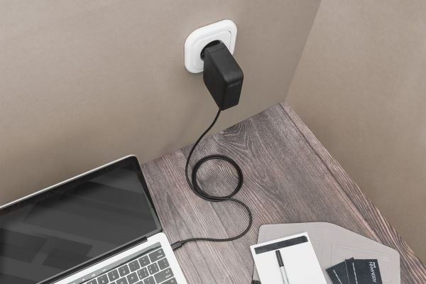 DIGITUS - USB-C-strømadapter - GaN - AC 100-240 V - 100 watt - svart