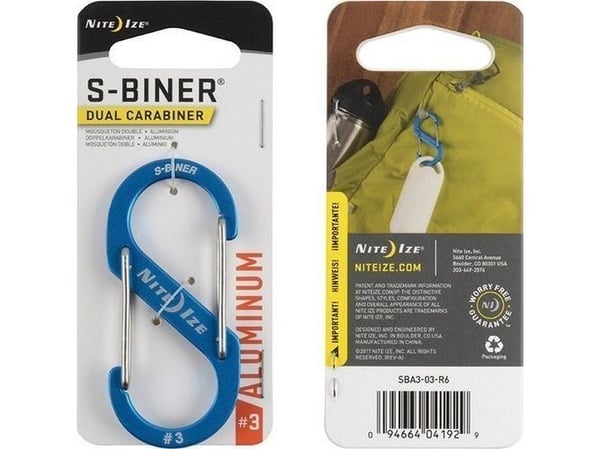 NiteIze Karabiner S-Biner aluminium #3 blå