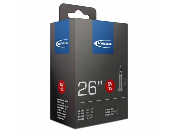 Schwalbe SV13, Presta (Sclaverand), 26", 40 - 62 mm, 4 cm, Sort, 190 g
