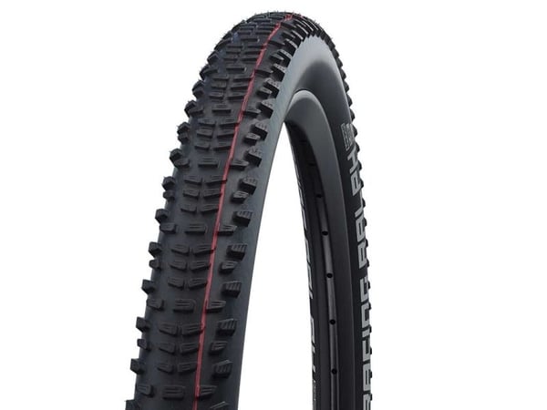 Schwalbe Racing Ralph, 29", MTB, Slangeløst, Folding bead, Off-road, Sort, Rød