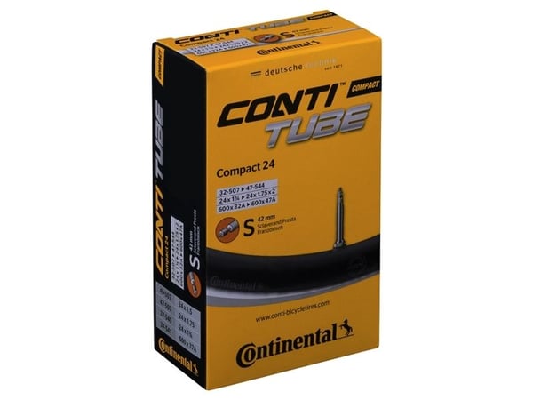 CONTINENTAL Compact Tube Wide 24 x 1,3 - 1,9 (32-47x507-544) Presta (avtakbar ventilkjerne) 42 mm