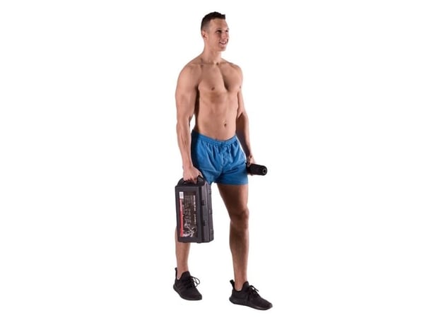 HMS SGZ215 6-i-1 vægtsæt i kuffert (vægtstang, håndvægte, kettlebell) 15 kg