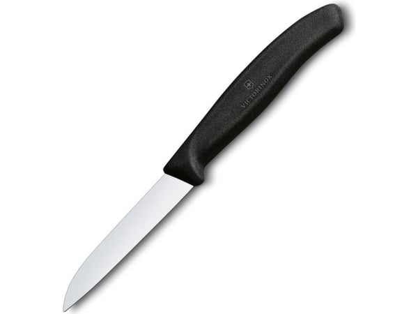 VICTORINOX grønnsaksknivblad: 8,0 cm sølv/svart blankt, polert – 1 stk VICTORINOX grønnsaksknivblad: 8,0 cm sølv/svart blankt, polert – 1 stk