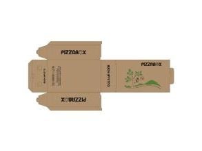 Pizzaæske TWK/242/E Calzone L27xB16xH7cm brun med tryk Pizzabox,100 stk/krt