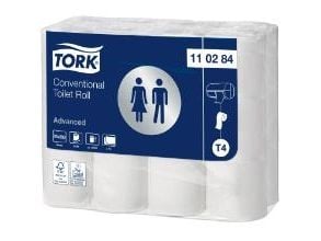 Toiletpapir Tork T4 Advanced 2-lags 34,7 m hvid - (24 ruller pr. karton)