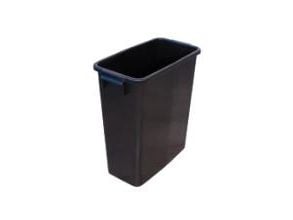 Affaldsbeholder 60 ltr. 56x28x60 cm sort plast - Ikke fødevaregodkendt