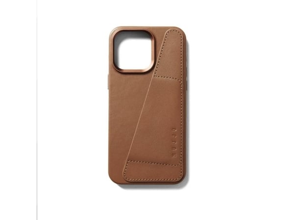 Troubadour Goods Troubadour Goods Limited Mujjo Nahka lompakko Case - Nahka Case iPhone 15 Pro Max, MagSafe yhteensopiva (Tan)