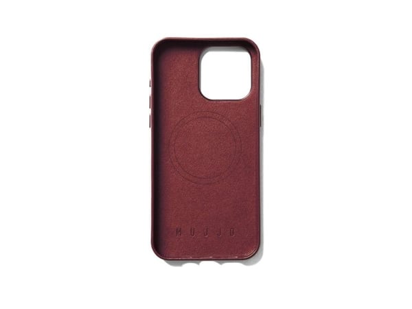 Mujjo iPhone 15 Pro Max Wallet Leather Case - Burgundy
