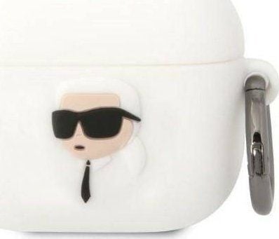 Karl Lagerfeld KLA3RUNIKH AirPods 3-skydd vit/vit Silikon Karl Head 3D