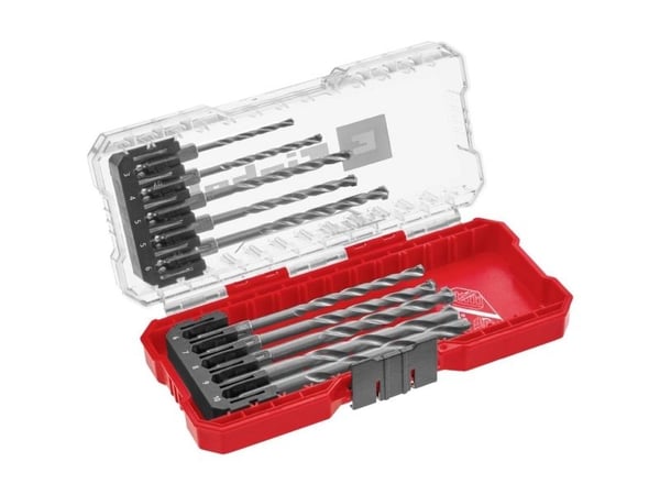 Einhell spiralt bor-spiralbor i verktøystål sett 10 deler 3–10 mm (108743)