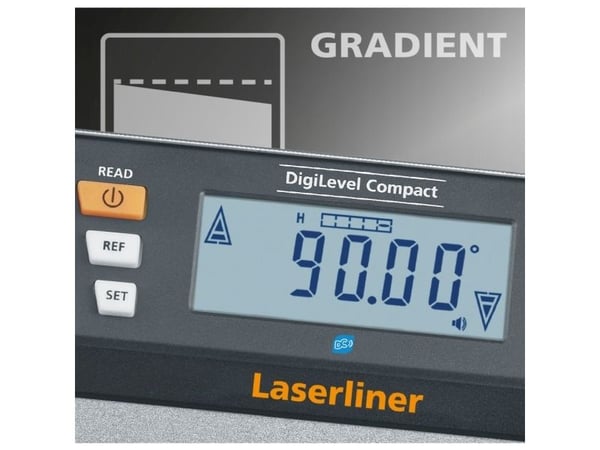 Laserliner DigiLevel Compact, Lommevater, Sort, Metallisk, 0,5 mm/m, AAA, 1,5 V, -10 - 50 °C