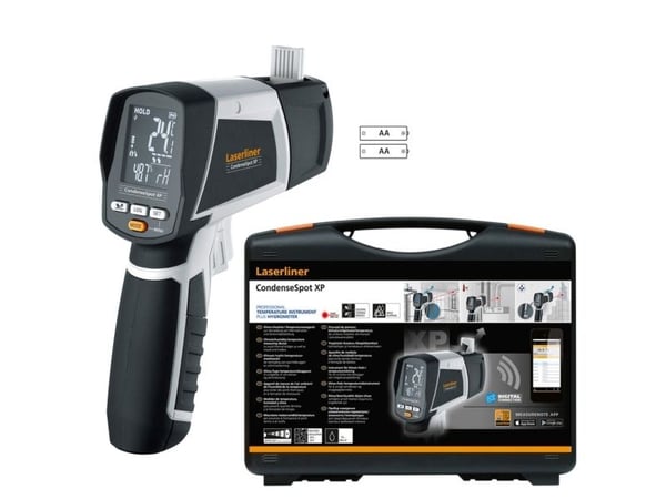 Laserliner CondenseSpot XP, °C, -30 - 1372 °C, Svart, Hvit, 1 °C, 80%, 3%