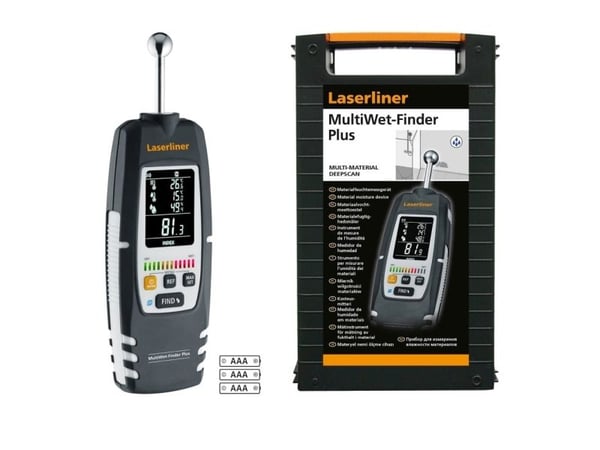 Laserliner MultiWet-Finder Plus, Digitalt, Rektangulær, AAA, 1,5 V, 0 - 50 °C, Batteri