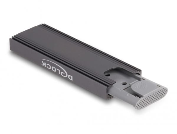 Delock - Lagringspakke - M.2 - M.2-kort (PCIe NVMe &amp; SATA) / SATA SSD - USB-C 3.1 (Gen 2) - grå