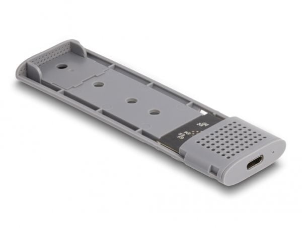 Delock - Lagringspakke - M.2 - M.2-kort (PCIe NVMe &amp; SATA) / SATA SSD - USB-C 3.1 (Gen 2) - grå