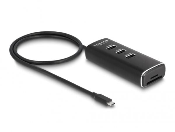 DeLOCK 64234, USB 3.2 Gen 1 (3.1 Gen 1) Type-C, USB 3.2 Gen 1 (3.1 Gen 1) Type-A, MicroSD (TransFlash), MicroSDHC, MicroSDXC, SD, SDHC, SDXC, 10000...