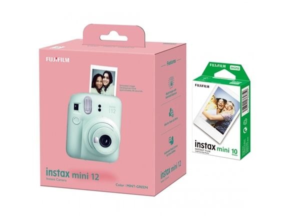 Fujifilm pikakamera instax mini 12 MINT vihreä+instax mini kiiltävä (10pl)