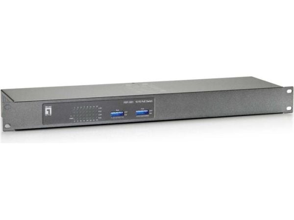 LevelOne FEP-1612W120 - Switch - 16 x 10/100 (PoE+) - rackmonterbar - PoE+ (480 W)