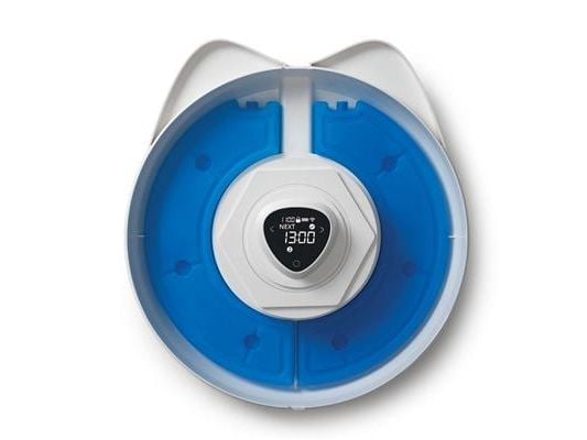 Pixi Smart 6-mjölsmatare, automatisk kattmatare, för katter, 32 × 34,5 × 9,2 cm