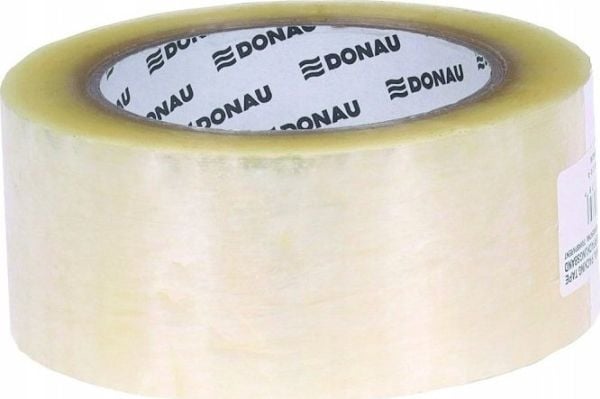 DONAU Kuumasulatuspakkausteippi , 48mm, 132m, 40micron, läpinäkyvä, läpinäkyvä