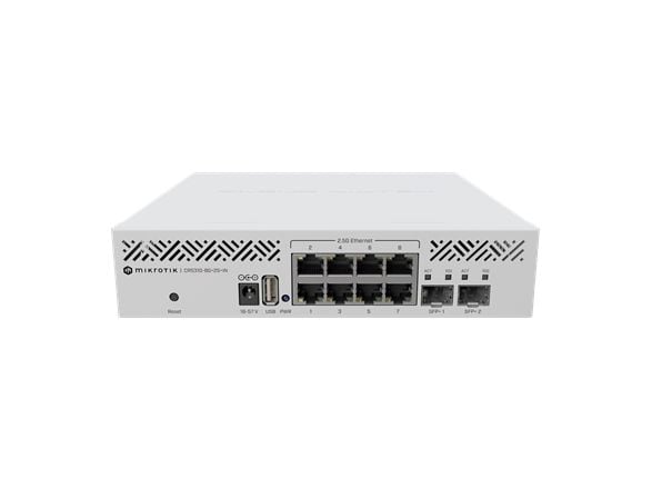 MikroTik CRS310-8G+2S+IN - Switch - L3 - 8 x 2.5GBase-T + 2 x 10 Gigabit SFP+ - stasjonær, rackmonterbar