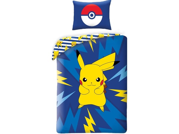 Pokemon Pikachu Sengetøj 140 x 200 cm - 100 procent bomuld Pokemon Pikachu Sengetøj 140 x 200 cm - 100 procent bomuld