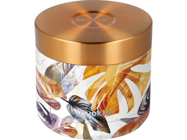 Quokka termokanne mat Whim Food Jar Autumn 0,6 l hvit-oransje