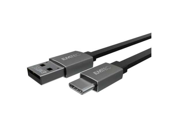 EMTEC T700 - USB-kabel - USB-type A (hann) til USB-C (hann) - 3 A - 1.2 m - flat
