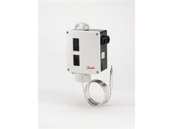 Danfoss RT101 - Termostat, 25-90 gr, Max, SPDT, Fjernføler, 2000 mm, IP54