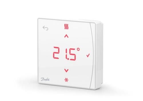 Danfoss Icon2 RT trådløs rumtermostat m/display og infrarød gulvsensor t/montering