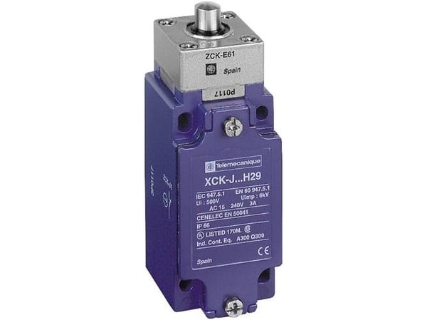 Schneider Electric XCKJ161H29, Ledningsført, Zamak, IP66, Blå, CCC CSA UL, 40 mm