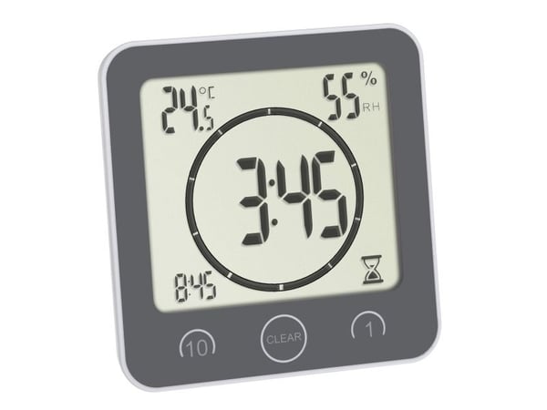 TFA Dostmann Bad- /Küchenuhr mit Timer Timer Grå digital