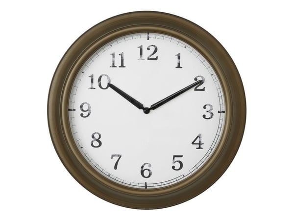 TFA-Dostmann 60.3066.53, Vegg, Quartz clock, Rund, Messing, Metall, Glass