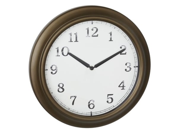 TFA-Dostmann 60.3066.53, Vegg, Quartz clock, Rund, Messing, Metall, Glass