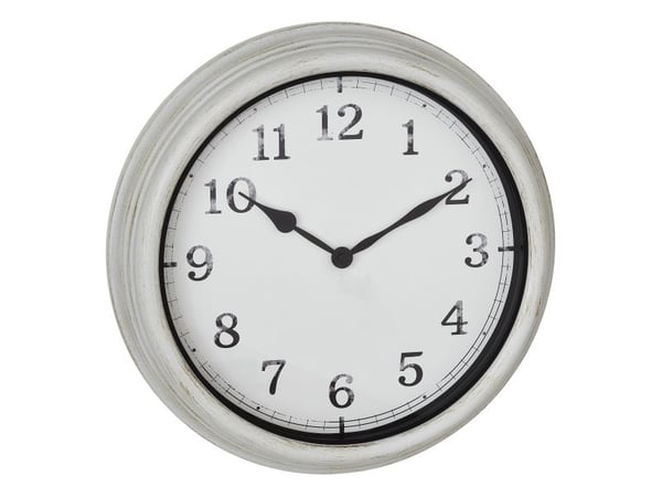 TFA-Dostmann 60.3067.02, Vägg, Quartz clock, Rund, Vit, Metall, Glas
