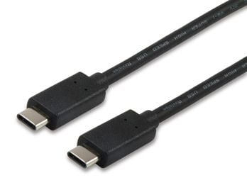 Equip 12888307, 1 m, USB C, USB C, USB 2.0, Hankjønn/hankjønn, Sort