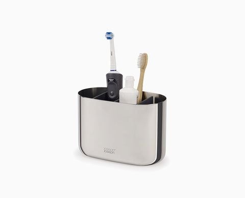 Joseph Joseph EasyStore, Frittstående tannbørsteholder, Rustfritt stål, Rustfritt stål, Sink, Bord, Vindu, 175 mm, 94 mm