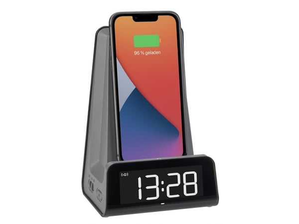 TFA-Dostmann 60.2033.10, Digital vekkerklokke, Antrasitt, 12/24h, 10 W, Alle kjønn, LED