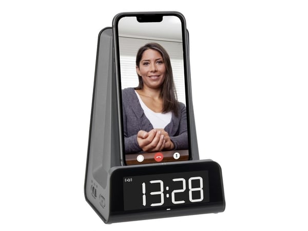 TFA-Dostmann 60.2033.10, Digital vekkerklokke, Antrasitt, 12/24h, 10 W, Alle kjønn, LED
