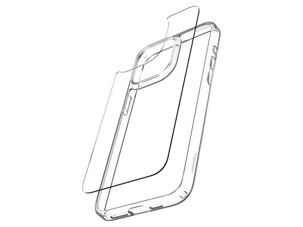 Spigen Air Skin Hybrid - Baksidesskydd för mobiltelefon - polykarbonat, termoplastisk polyuretan (TPU) - CrystalClear - för Apple iPhone 15 Pro Max