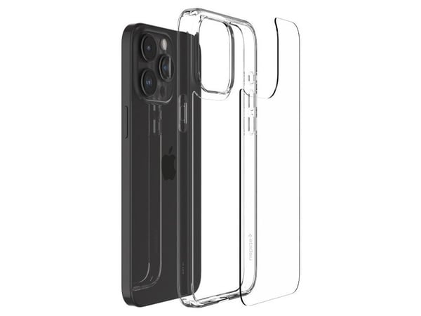 Spigen Air Skin Hybrid - Baksidesskydd för mobiltelefon - polykarbonat, termoplastisk polyuretan (TPU) - CrystalClear - för Apple iPhone 15 Pro Max
