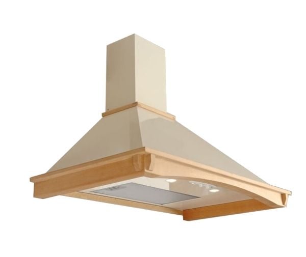 Akpo WK-4 Rustica Country, 450 m³/t, Ducted/Resirkulerende, 51 dB, 61 dB, Veggmonterbar, Beige, Tre